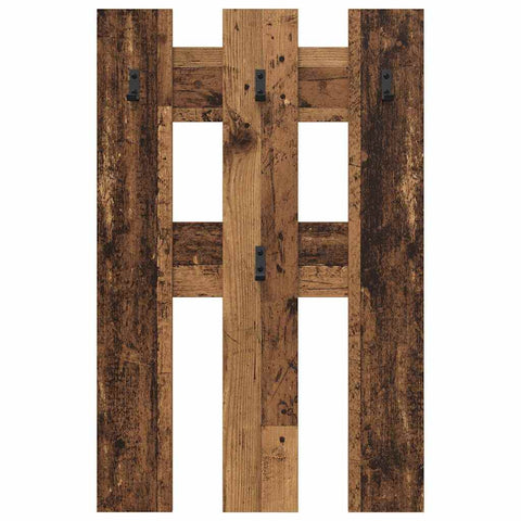 vidaXL Wall-Mounted Coat Rack Wall-mounted with Storage Old wood Engineered wood