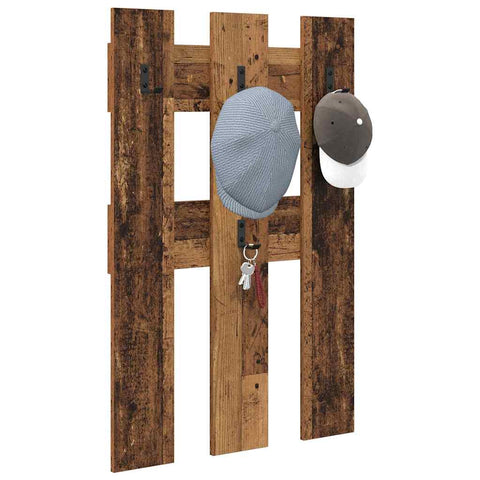 vidaXL Wall-Mounted Coat Rack Wall-mounted with Storage Old wood Engineered wood