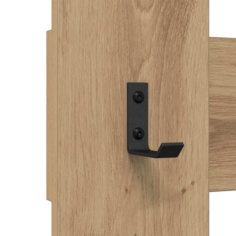 vidaXL Wall-Mounted Coat Rack Wall-mounted with Storage Artisan oak Engineered wood
