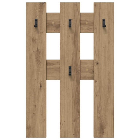 vidaXL Wall-Mounted Coat Rack Wall-mounted with Storage Artisan oak Engineered wood