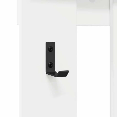 vidaXL Wall-Mounted Coat Rack White 100 x 10 x 100 cm Engineered wood