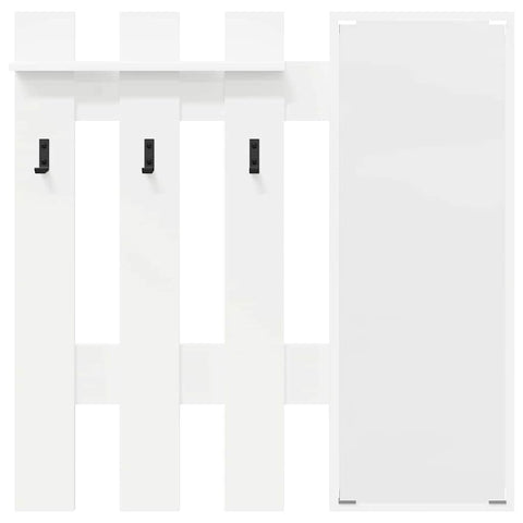 vidaXL Wall-Mounted Coat Rack White 100 x 10 x 100 cm Engineered wood