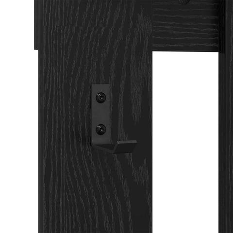 vidaXL Wall-Mounted Coat Rack Wall-mounted with Storage with Mirror Black oak 100 x 10 x 100 cm