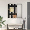vidaXL Wall-Mounted Coat Rack Wall-mounted with Storage with Mirror Black oak 100 x 10 x 100 cm