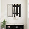 vidaXL Wall-Mounted Coat Rack Wall-mounted with Storage with Mirror Black oak 100 x 10 x 100 cm
