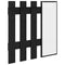 vidaXL Wall-Mounted Coat Rack Wall-mounted with Storage with Mirror Black oak 100 x 10 x 100 cm