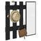 vidaXL Wall-Mounted Coat Rack Wall-mounted with Storage with Mirror Black oak 100 x 10 x 100 cm