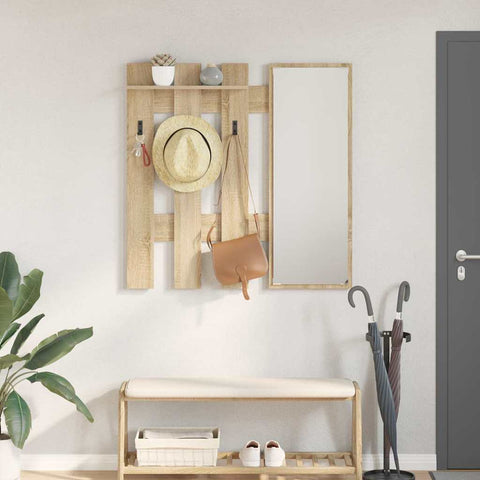 vidaXL Wall-Mounted Coat Rack Sonoma oak 100 x 10 x 100 cm