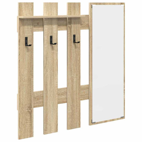 vidaXL Wall-Mounted Coat Rack Sonoma oak 100 x 10 x 100 cm