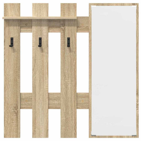 vidaXL Wall-Mounted Coat Rack Sonoma oak 100 x 10 x 100 cm