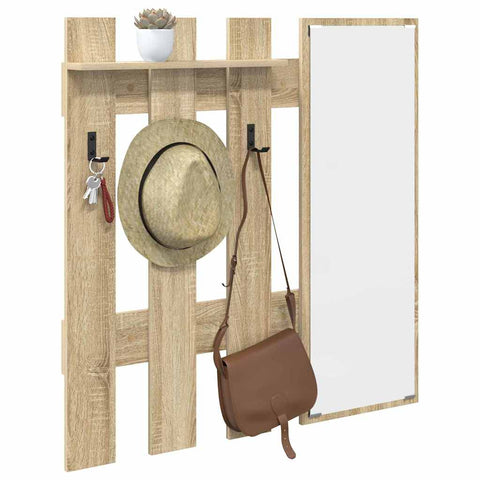 vidaXL Wall-Mounted Coat Rack Sonoma oak 100 x 10 x 100 cm