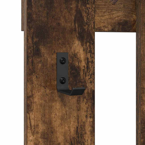 vidaXL Wall-Mounted Coat Rack Smoked oak 100 x 10 x 100 cm
