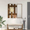 vidaXL Wall-Mounted Coat Rack Smoked oak 100 x 10 x 100 cm
