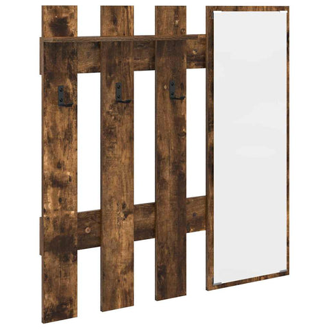 vidaXL Wall-Mounted Coat Rack Smoked oak 100 x 10 x 100 cm