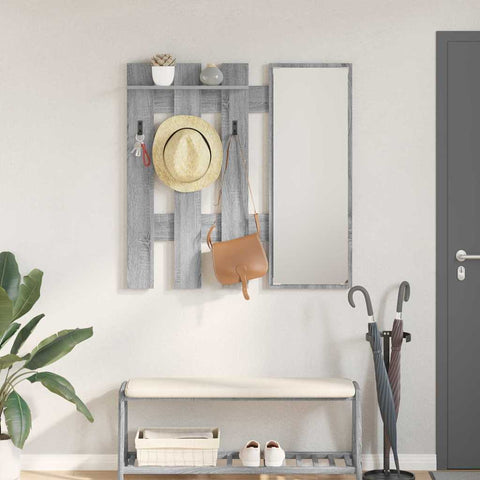 vidaXL Wall-Mounted Coat Rack Grey sonoma 100 x 10 x 100 cm