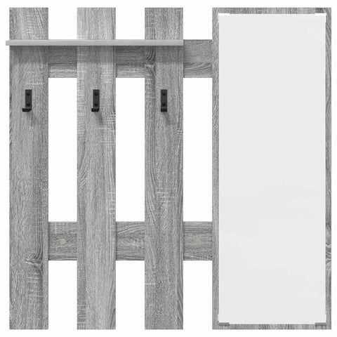 vidaXL Wall-Mounted Coat Rack Grey sonoma 100 x 10 x 100 cm