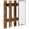 vidaXL Wall-Mounted Coat Rack Wall-mounted with Storage with Mirror Old wood 100 x 10 x 100 cm