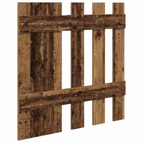 vidaXL Wall-Mounted Coat Rack Wall-mounted with Storage with Mirror Old wood 100 x 10 x 100 cm