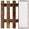 vidaXL Wall-Mounted Coat Rack Wall-mounted with Storage with Mirror Old wood 100 x 10 x 100 cm