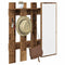 vidaXL Wall-Mounted Coat Rack Wall-mounted with Storage with Mirror Old wood 100 x 10 x 100 cm