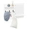 vidaXL Wall-Mounted Coat Rack with Shelf Wall-mounted with Storage with Mirror White Engineered wood
