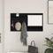 vidaXL Wall-Mounted Coat Rack with Shelf Wall-mounted with Storage with Mirror Black oak Engineered wood