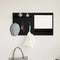 vidaXL Wall-Mounted Coat Rack with Shelf Wall-mounted with Storage with Mirror Black oak Engineered wood