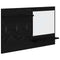 vidaXL Wall-Mounted Coat Rack with Shelf Wall-mounted with Storage with Mirror Black oak Engineered wood