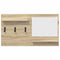 vidaXL Wall-Mounted Coat Rack with Shelf Wall-mounted with Storage with Mirror Sonoma oak Engineered wood