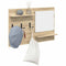 vidaXL Wall-Mounted Coat Rack with Shelf Wall-mounted with Storage with Mirror Sonoma oak Engineered wood