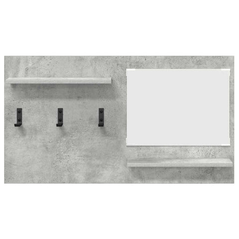 vidaXL Wall-Mounted Coat Rack with Shelf Concrete grey Engineered wood
