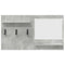 vidaXL Wall-Mounted Coat Rack with Shelf Concrete grey Engineered wood