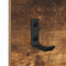 vidaXL Wall-Mounted Coat Rack with Shelf Wall-mounted with Storage with Mirror Smoked oak Engineered wood