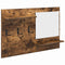vidaXL Wall-Mounted Coat Rack with Shelf Wall-mounted with Storage with Mirror Smoked oak Engineered wood