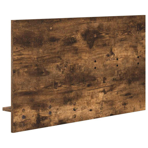 vidaXL Wall-Mounted Coat Rack with Shelf Wall-mounted with Storage with Mirror Smoked oak Engineered wood