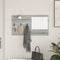 vidaXL Wall-Mounted Coat Rack with Shelf Wall-mounted with Storage with Mirror Grey sonoma Engineered wood