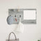 vidaXL Wall-Mounted Coat Rack with Shelf Wall-mounted with Storage with Mirror Grey sonoma Engineered wood
