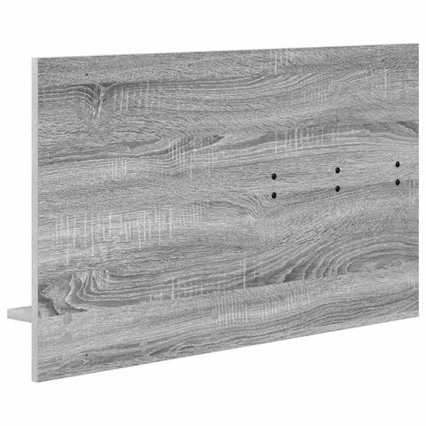 vidaXL Wall-Mounted Coat Rack with Shelf Wall-mounted with Storage with Mirror Grey sonoma Engineered wood