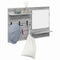 vidaXL Wall-Mounted Coat Rack with Shelf Wall-mounted with Storage with Mirror Grey sonoma Engineered wood