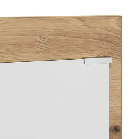 vidaXL Wall-Mounted Coat Rack with Shelf Wall-mounted with Storage with Mirror Artisan oak Engineered wood