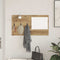 vidaXL Wall-Mounted Coat Rack with Shelf Wall-mounted with Storage with Mirror Artisan oak Engineered wood