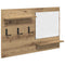 vidaXL Wall-Mounted Coat Rack with Shelf Wall-mounted with Storage with Mirror Artisan oak Engineered wood