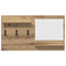 vidaXL Wall-Mounted Coat Rack with Shelf Wall-mounted with Storage with Mirror Artisan oak Engineered wood