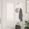 vidaXL Wall-Mounted Coat Rack with Shelf Wall-mounted with Storage with Mirror White Engineered wood