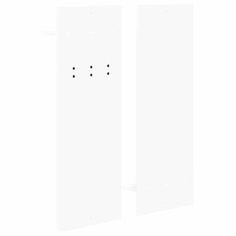 vidaXL Wall-Mounted Coat Rack with Shelf Wall-mounted with Storage with Mirror White Engineered wood
