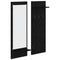 vidaXL Wall-Mounted Coat Rack with Shelf Wall-mounted with Storage with Mirror Black oak Engineered wood