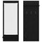 vidaXL Wall-Mounted Coat Rack with Shelf Wall-mounted with Storage with Mirror Black oak Engineered wood