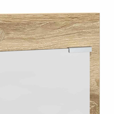 vidaXL Wall-Mounted Coat Rack with Shelf Wall-mounted with Storage with Mirror Sonoma oak Engineered wood