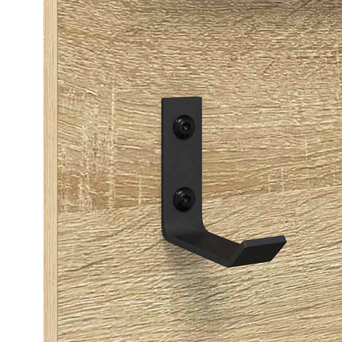 vidaXL Wall-Mounted Coat Rack with Shelf Wall-mounted with Storage with Mirror Sonoma oak Engineered wood