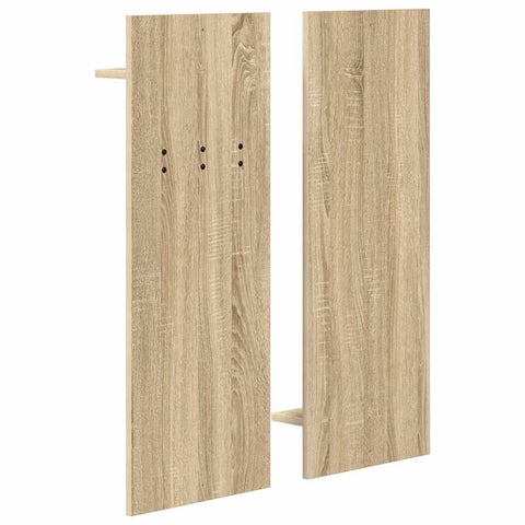 vidaXL Wall-Mounted Coat Rack with Shelf Wall-mounted with Storage with Mirror Sonoma oak Engineered wood